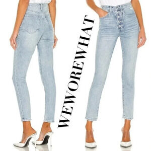NEW, WEWOREWHAT, The Danielle Crystal High Rise Straight‎ Jeans